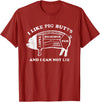Pink Ink Art Funny I Like Pig Butts And I Can Not Lie T-Shirt T-Shirt - Cranberry Red