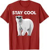 Polar Bear Gift Polar Bear Accessories & Stuff Cool Polar Bear Design for Men Women Kids Polar Bear Lover T-Shirt - Cranberry Red