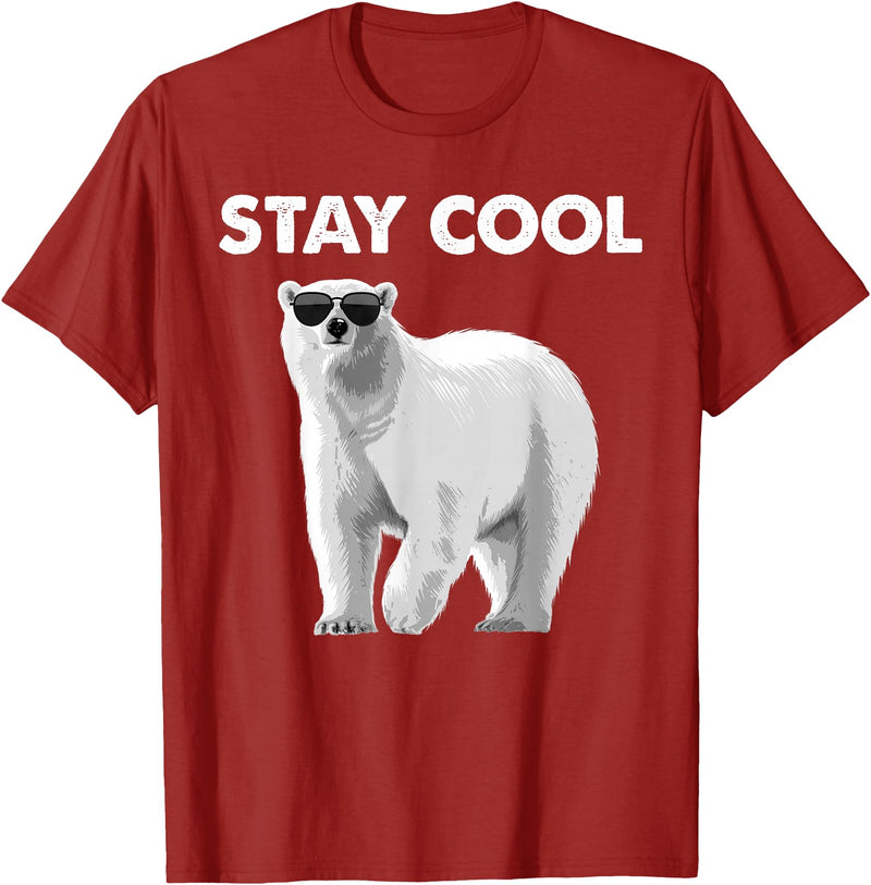 Polar Bear Gift Polar Bear Accessories & Stuff Cool Polar Bear Design for Men Women Kids Polar Bear Lover T-Shirt - Cranberry Red
