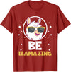 LLama Squad Shirts and Gifts Cute Amazing Llama Pun Be Llamazing Llama Lover T-Shirt - Cranberry Red