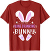 I'm the Wine Drinking Bunny Easter Day Family Matching Style T-Shirt in Cranberry Red