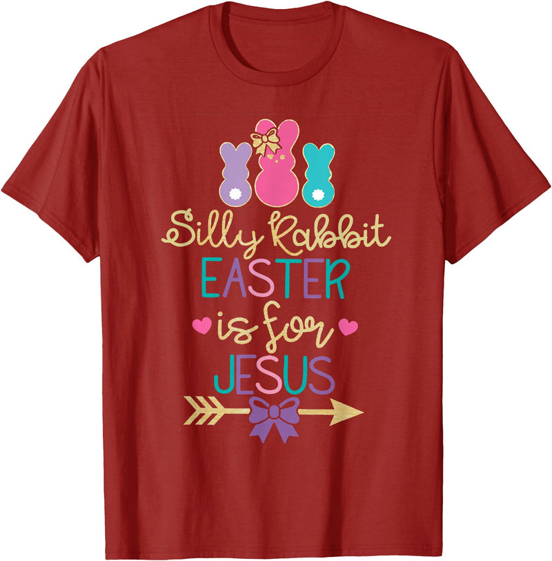 Is for Jesus Rabbit T-Shirt in Cranberry Red
