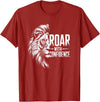 Wild Spirit Animal Theme Designs For Men And Women Roar with Confidence - Lion Design For Him And Her T-Shirt - Cranberry Red