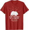 Funny Winter Tees Exit Pursued By a Bear - Funny Shakespeare - Winter Shirt T-Shirt - Cranberry Red