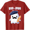 Boo Jour Ghost French Teacher Vintage Tee Boo Jour Ghost French Teacher Vintage Teacherlife Groovy T-Shirt - Cranberry Red