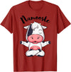AdnDesigns Co. Funny Cow Yoga Shirts & Gifts Namoostee Cow Shirt Women Girls Cow Lover Gifts Namaste Yoga T-Shirt -
