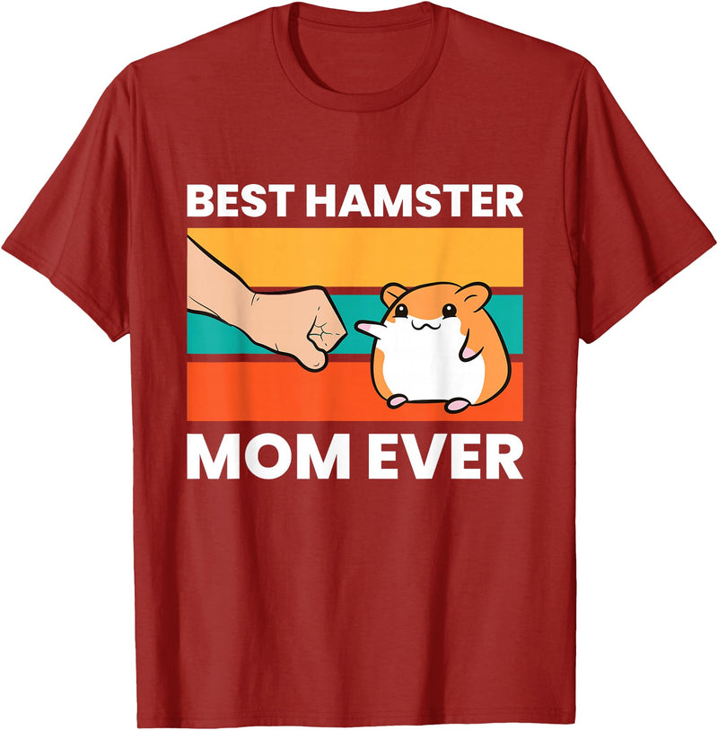 Hamster Owner Mama Best Hamster Dad Ever T-Shirt - Cranberry Red