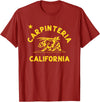 Palms Beach Vintage Apparel & Gifts Carpinteria California Beach Flag Bear Surf CA Vintage T-Shirt - As Pictured