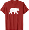 Sasquat Wildlife Silhouette Tees Distressed Black Bear Graphic Silhouette T-Shirt T-Shirt - Cranberry Red
