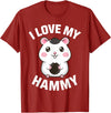 Cute Hamster Design for Men Women Kids Pet Hamster Lovers T-Shirt - Cranberry Red