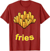Funny French Fry Costume Easy DIY Halloween Gifts French Fries Costume T-Shirt - Cranberry Red