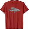 Grayling Fish Fish Grayling Graphic Fishing T-Shirt - Cranberry Red