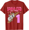 Birthday Koala Gifts For Kids & Family Apparel Koala-fied To Turn 1 Year Old 1st Birthday Party Koala Girl T-Shirt - Cranberry Red