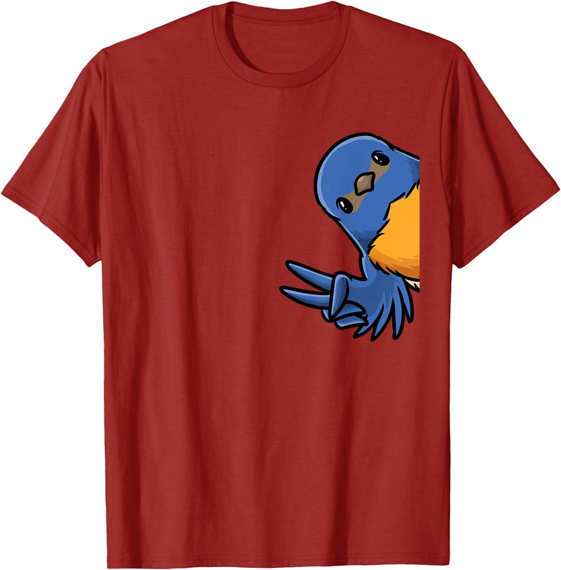 Thabluebirdluveve Bluebird Bird T-Shirt - Cranberry Red