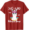 Shes a Bad Momma Llama - Mama Mom - DressedForDuty She's a Bad Momma Llama - Mama Funny - Vintage Mom Gift T-Shirt - Cranberry Red