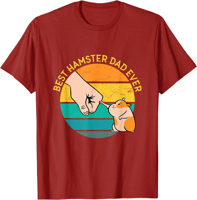 Best Hamster Dad Ever Hamster Dad Gift T-Shirt - Cranberry Red