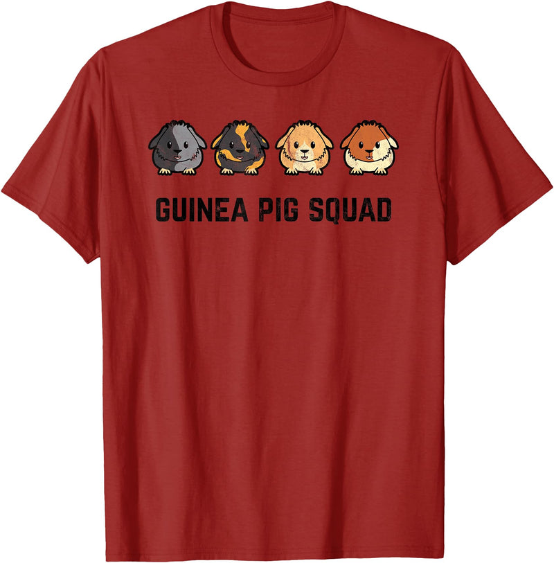Funny Sarcastic Ironic Quotes & Gifts Cute and Cavy Guinea Pig Rodent Pet Team Squad T-Shirt - Cranberry Red