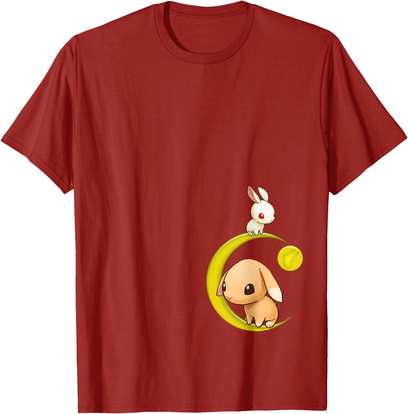 Official Harvest Moon Rabbit T-Shirt in Cranberry Red