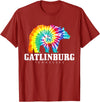 Gatlinburg Tennessee - Bear Tie Dye Gatlinburg Tennessee Bear Tie Dye Vintage Retro T-Shirt - Cranberry Red