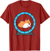 Hamster in a Hamster Wheel Pet Hamster T-Shirt - Cranberry Red
