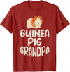 Gift Guinea Pig Owner & Accessories Guinea Pig Grandpa T-Shirt - Cranberry Red