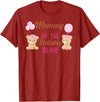 Family Birthday Bear Gifts Mommy of The Birthday for Girl Bear 1st Birthday Party Girl T-Shirt - Cranberry Red