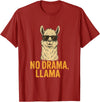 Am End Fashion No Drama, Llama - Cool Look T-Shirt - Cranberry Red