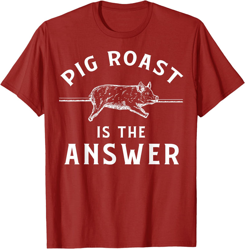 Cool Pig Roast Humor Quote Merch Pig Roast Apparel - Funny Awesome Roasts Lover Design T-Shirt - Cranberry Red
