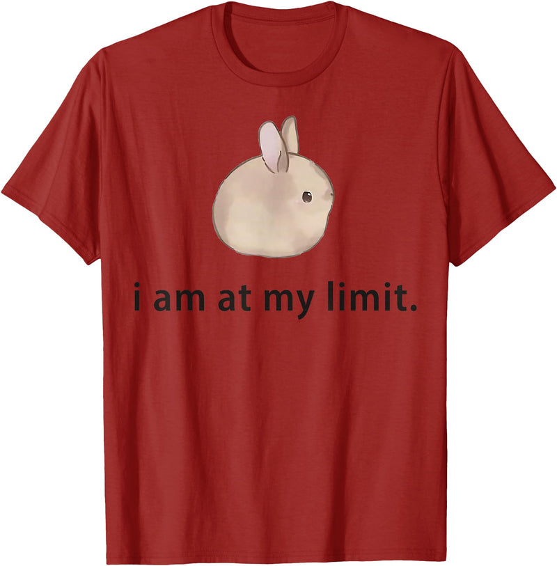 I Am at My Limit Rabbit T-Shirt in Cranberry Red