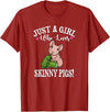 Owner Of Skinny Guinea Pig Gifts Shirts & Hoodies Kids Funny Girl Who Loves Hairless Guinea Pig Mom Lover T-Shirt - Cranberry Red