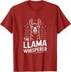 Llama Whisperer Funny Llama Lover Farm Humor The Llama Whisperer Funny Llama Lover Humor T-Shirt - Cranberry Red