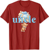 Beary 1st Birthday Boy Teddy Bear Matching Apparel Uncle Teddy Bear 1st Birthday Boy Family Matching T-Shirt - Cranberry Red