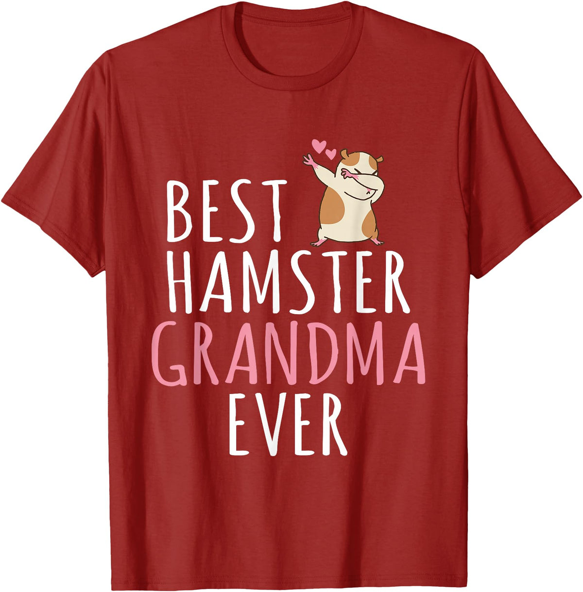 Best Hamster Grandma ever Cute Hamster Lover T-Shirt - Cranberry Red