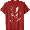 Creepy Cute Bunny Rabbit Alt Goth Grunge Horror Aesthetic T-Shirt in Cranberry Red