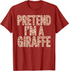 Giraffe Gift For Giraffe Lover Accessories & Stuff Cool Giraffe Art for Men Women Kids Toddler Giraffe Costume T-Shirt - Cranberry Red