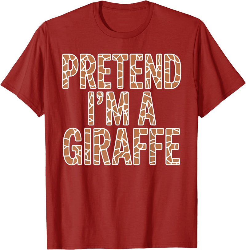 Giraffe Gift For Giraffe Lover Accessories & Stuff Cool Giraffe Art for Men Women Kids Toddler Giraffe Costume T-Shirt - Cranberry Red
