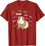 Funny Guinea Pig Tee Gift Animal Pet new kids love Guinea Pig Love Guinea Pig Wheek Wheek Feed Me Guinea Pig T-Shirt - Cranberry Red