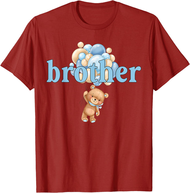 Beary 1st Birthday Boy Teddy Bear Matching Apparel Brother Teddy Bear 1st Birthday Boy Family Matching T-Shirt - Cranberry Red