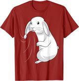 Rabbit Lovers Rabbit T-Shirt in Cranberry Red