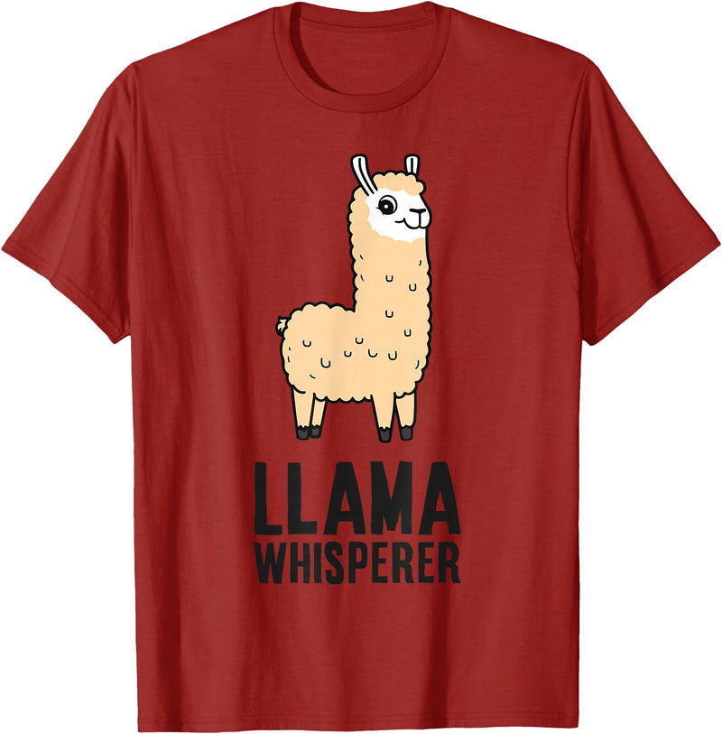 Funny Llama Lover Gifts Llama Whisperer T-Shirt - Cranberry Red