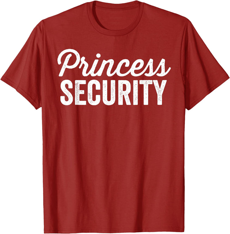 Couples Matching Outfits For Him For Her Set Matching Funny Princess Halloween Security Costume Men Dad T-Shirt - Cranberry