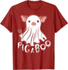 Ghost Pig Farm Halloween Costume Animal Lover Ghost Pig Costume Pig A Boo Farmer Animal Halloween Costume T-Shirt - Cranberry Red