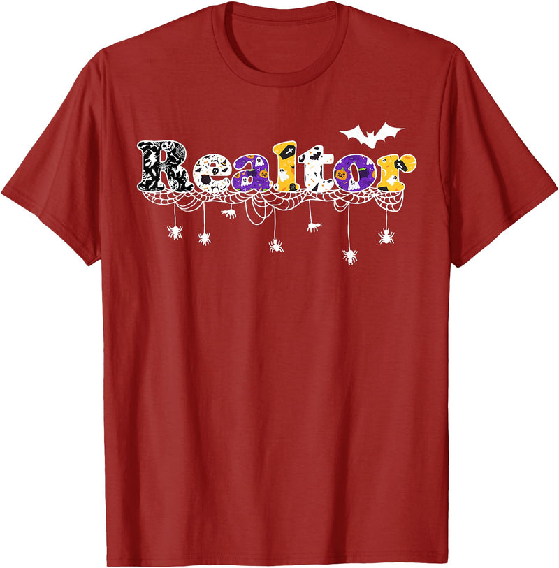 Realtor Halloween Costume Realtor Halloween Real Estate Agency T-Shirt - Cranberry Red