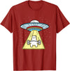 Hiking Lover Design Polar Bear Weightlifting UFO Abduction T-Shirt - Cranberry Red