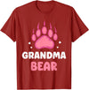 Humor Bears Costume Wild Bear Granny Grandma Bear Animal Lover Pun Bears Bear Grandmother Nan T-Shirt - Cranberry Red