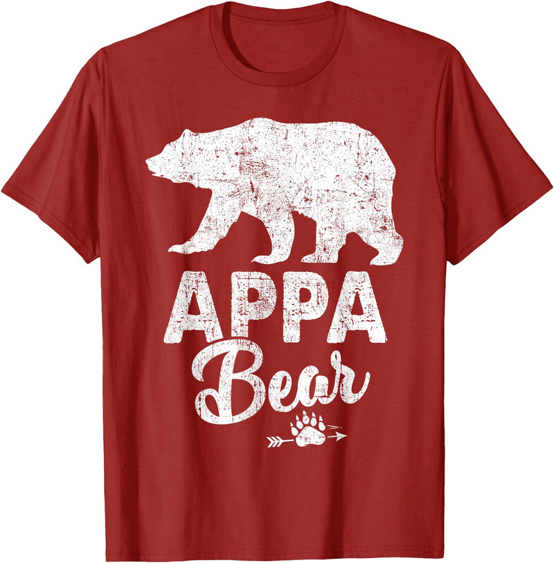 Appa Bear Fathers Day T-Shirt Funny Appa Bear Father's Day Shirt T-Shirt - Cranberry Red
