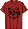 Funny Mothers Mama Bear Face Mama Bear Face Sunglasses Mother Mom Mommy T-Shirt - Cranberry Red