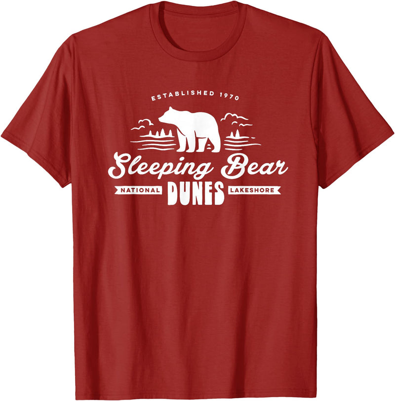EHS Sleeping Bear Dunes Michigan National Park Souvenir T-Shirt - Cranberry Red