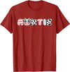 Cow Matching Family Outfit Costume Apparel Auntie Girl Birthday Matching Family Cow Farm Animal Aunt T-Shirt - Cranberry Red
