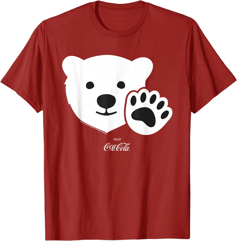 Coca-Cola Coca Cola Polar Bear Wave Christmas T-Shirt - Cranberry Red